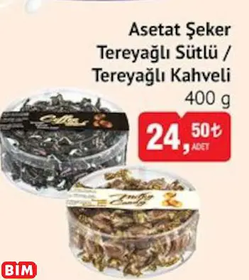 ASETAT ŞEKER TEREYAĞLI SÜTLÜ / TEREYAĞLI KAHVELİ